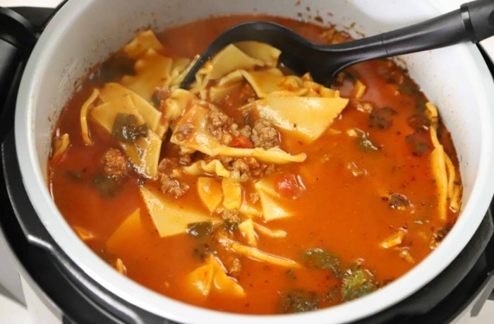 Lasagna soup ingredients